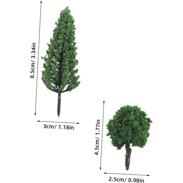 50 Alberi in Miniatura per Modellismo Architettonico e Paesaggi Realistici GARIOUANS