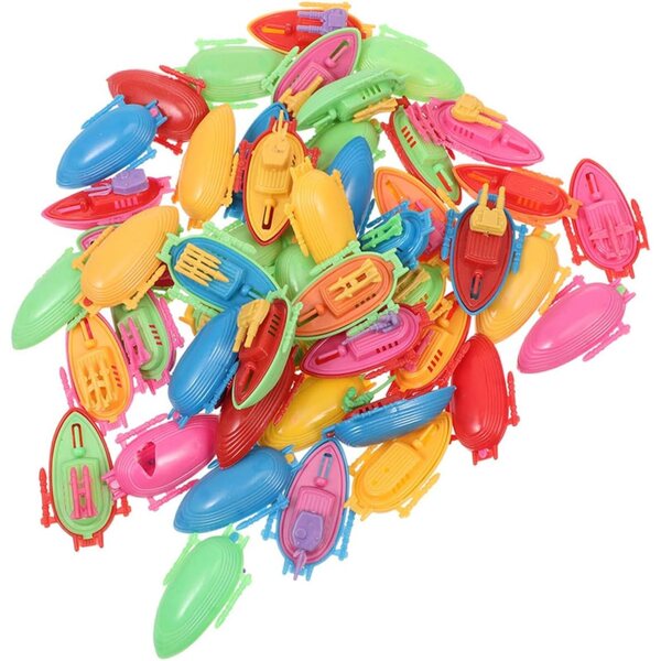 ifundom 30 pezzi mini barche giocattolo decorazione tavolo in PVC colori casuali
