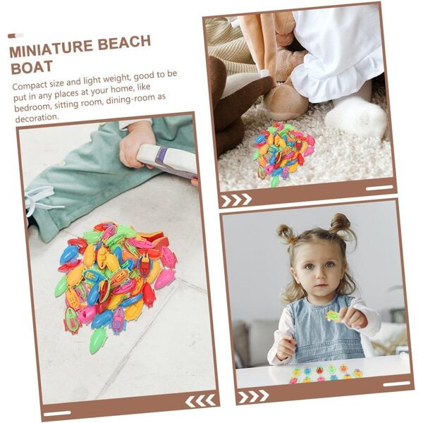 ifundom 30 pezzi mini barche giocattolo decorazione tavolo in PVC colori casuali