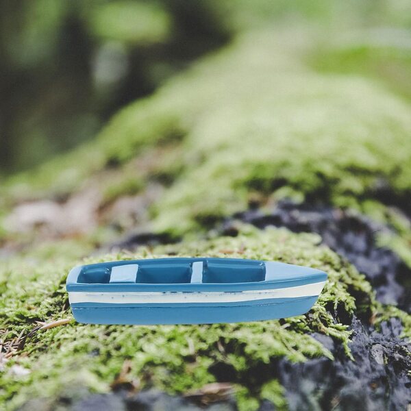 Mini Yacht in Resina Blu 10 Pezzi - Decorazione Realistica per Micro Paesaggi Nautici
