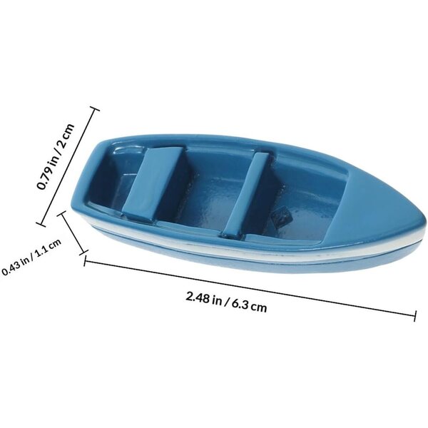 Set 10 Mini Barche a Vela in Resina per Collezioni e Decorazioni Tematiche Oceano