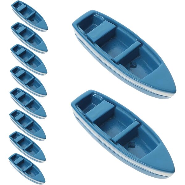 Didiseaon Set 10 Mini Yacht in Resina per Micropaesaggi e Decorazioni Costiere