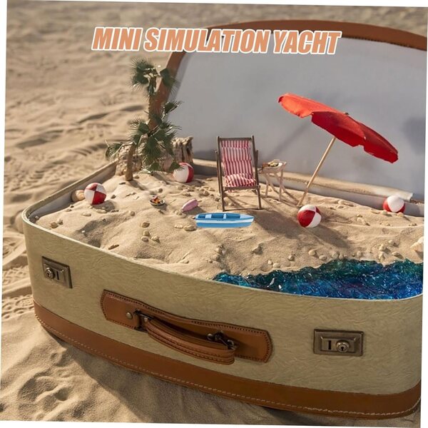 Didiseaon Set 10 Mini Yacht in Resina per Micropaesaggi e Decorazioni Costiere