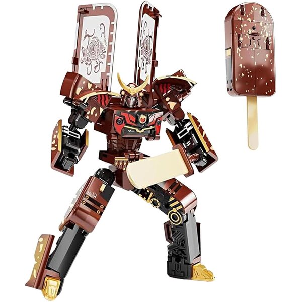 Nevalerra 2-in-1 transformierbares Eislutscher-Roboterspielzeug für kreative Kinder