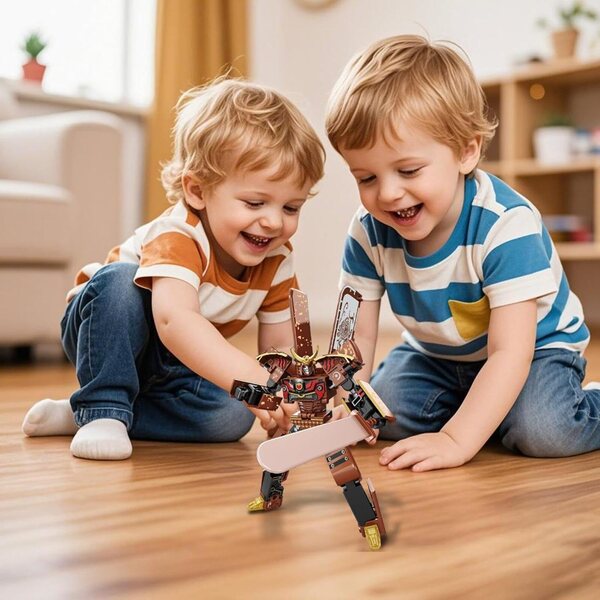 Nevalerra 2-in-1 transformierbares Eislutscher-Roboterspielzeug für kreative Kinder