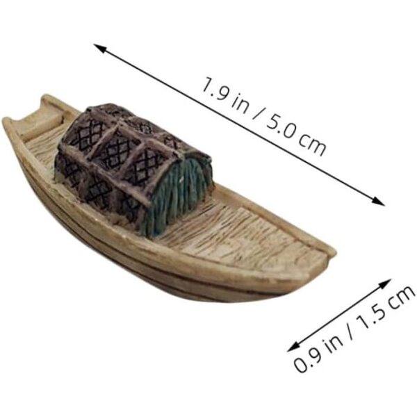 INOOMP 6 Mini Barche in Plastica per Micro Paesaggi, Decorazioni Bambole e Fai da Te