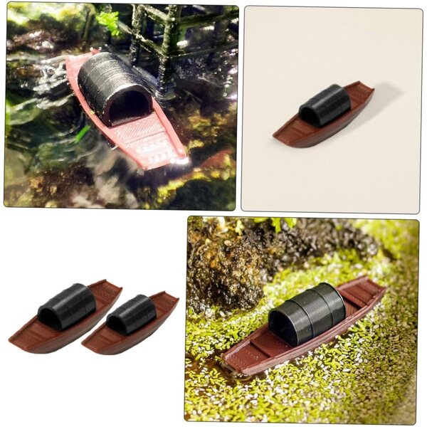 Mini Barche da Spiaggia in Miniatura Warmhm - 2 Pezzi per Casa delle Bambole e Micro Paesaggi