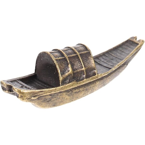 Miniatur-Retro-Fischerboot aus Legierung, Vintage-Ornament für Garten und Feenhaus