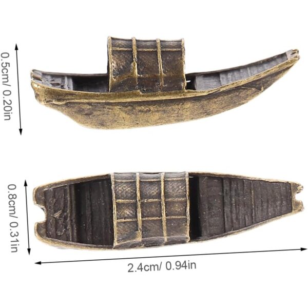 Miniatur-Retro-Fischerboot aus Legierung, Vintage-Ornament für Garten und Feenhaus