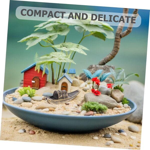 Miniatur-Retro-Fischerboot aus Legierung, Vintage-Ornament für Garten und Feenhaus