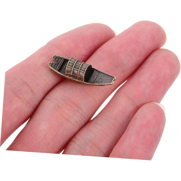 Miniatur-Retro-Fischerboot aus Legierung, Vintage-Ornament für Garten und Feenhaus