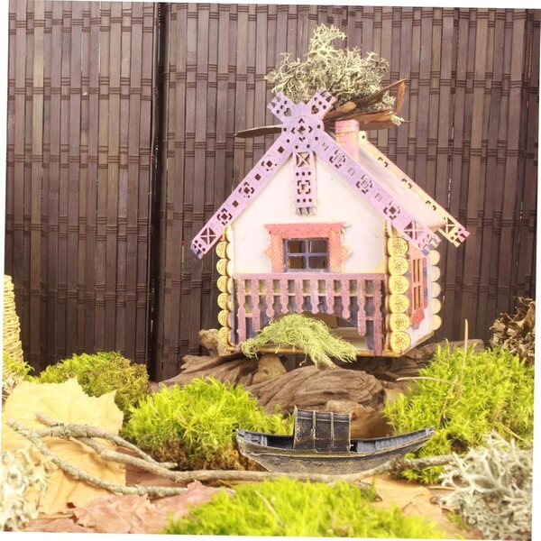 Miniatur-Retro-Fischerboot aus Legierung, Vintage-Ornament für Garten und Feenhaus