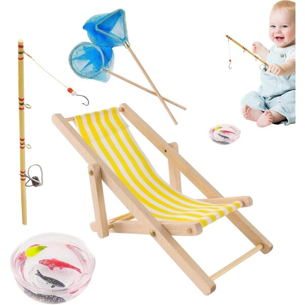 Angelruten-Spielzeug, 5-teiliges realistisches Set für Puppenhaus und Spielen