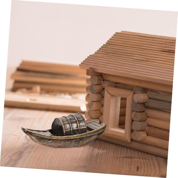 Mini Barca in Miniatura TOPBATHY in Rame per Decorazioni Casa e Paesaggi Rustici