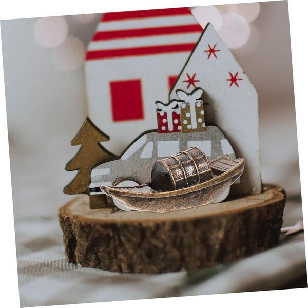 Mini Barca in Miniatura TOPBATHY in Rame per Decorazioni Casa e Paesaggi Rustici