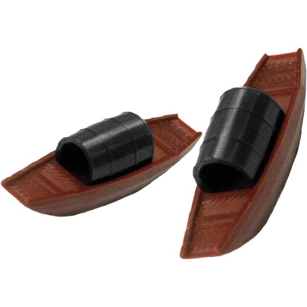 UPKOCH Set 2 Mini Barche Rustiche in Plastica per Decorazioni Acquari e Paesaggi
