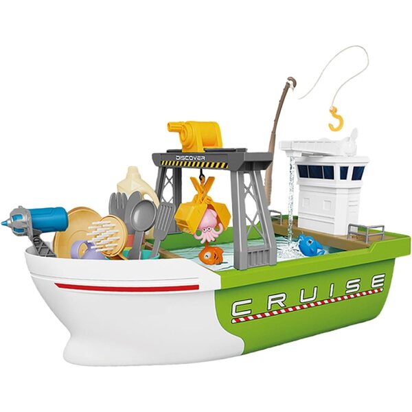 Giocattoli Barche per Giochi d'Acqua con Rubinetto Motorizzato e Accessori per Bambini