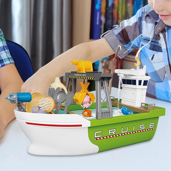 Giocattoli Barche per Giochi d'Acqua con Rubinetto Motorizzato e Accessori per Bambini