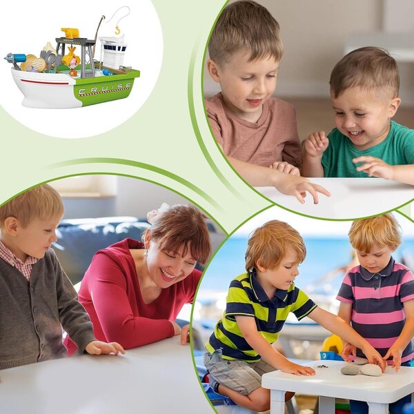 Giocattoli Barche per Giochi d'Acqua con Rubinetto Motorizzato e Accessori per Bambini