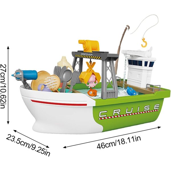 Giocattoli Barche per Giochi d'Acqua con Rubinetto Motorizzato e Accessori per Bambini