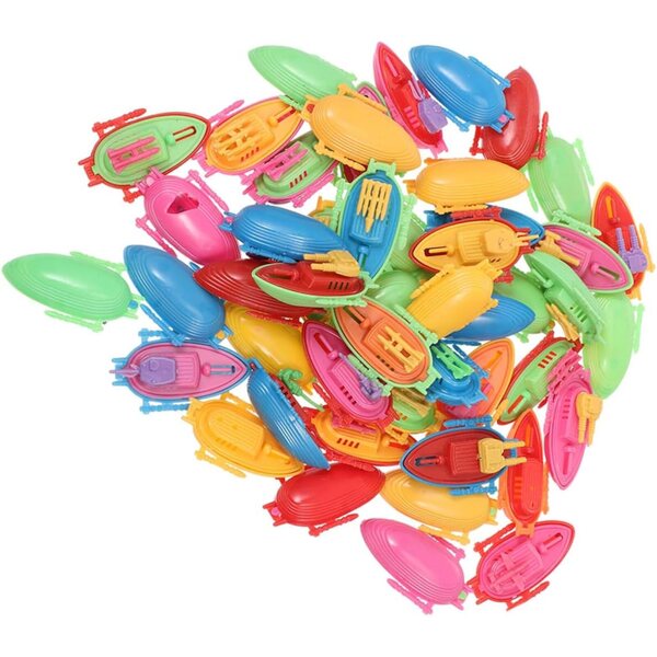 HEMOTON 30 Barche Giocattolo Miniatura in PVC Decorazioni Tavolo e Micro Paesaggi