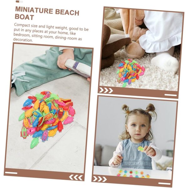 HEMOTON 30 Barche Giocattolo Miniatura in PVC Decorazioni Tavolo e Micro Paesaggi