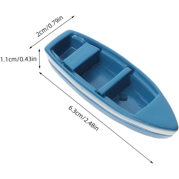 VICASKY 10 Mini Yacht in Resina per Micropaesaggi, Decorazioni Casa Costiera e Case delle Bambole