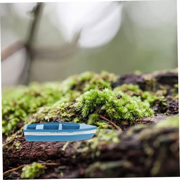 VICASKY 10 Mini Yacht in Resina per Micropaesaggi, Decorazioni Casa Costiera e Case delle Bambole
