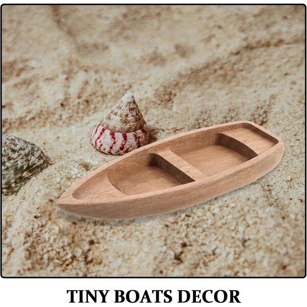Mini barca a vela in legno intagliata a mano per decorazioni e modellismo