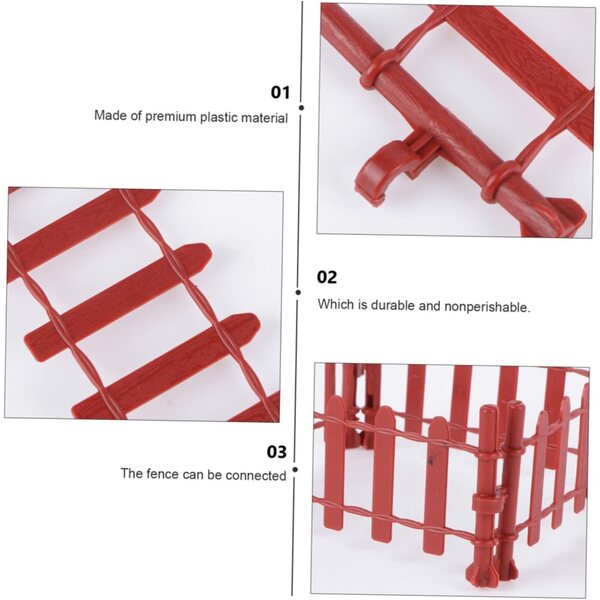Hemobllo Mini Recinzione in ABS 150 Pezzi – Accessori Decorativi Realistici per Mini Case e Modellismo