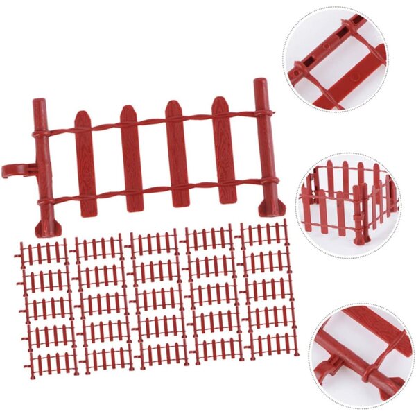 Hemobllo Mini Recinzione in ABS 150 Pezzi – Accessori Decorativi Realistici per Mini Case e Modellismo