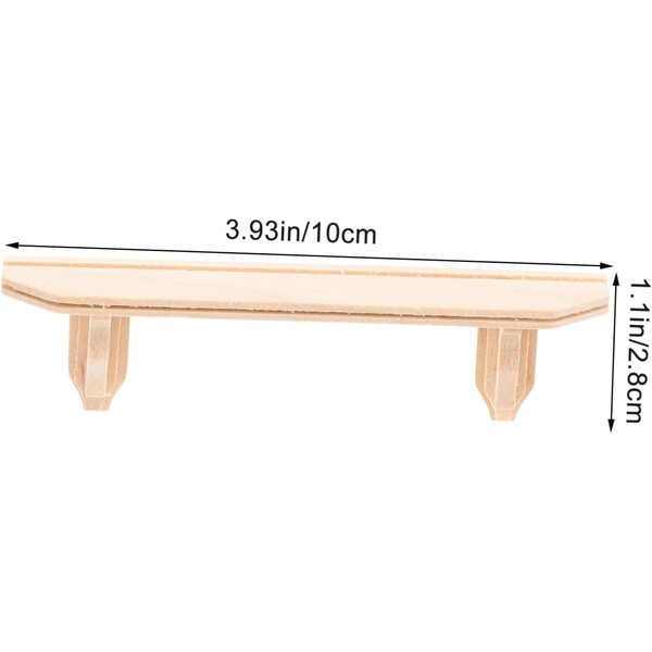 Mensola da Parete in Legno Mini per Mini Case e Decorazioni - Gatuida Beige