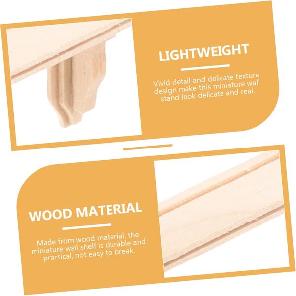 Mensola da Parete in Legno Mini per Mini Case e Decorazioni - Gatuida Beige