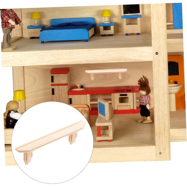 Mensola da Parete in Legno Mini per Mini Case e Decorazioni - Gatuida Beige