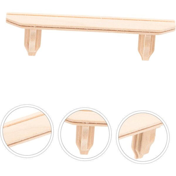 Mensola da Parete in Legno Mini per Mini Case e Decorazioni - Gatuida Beige