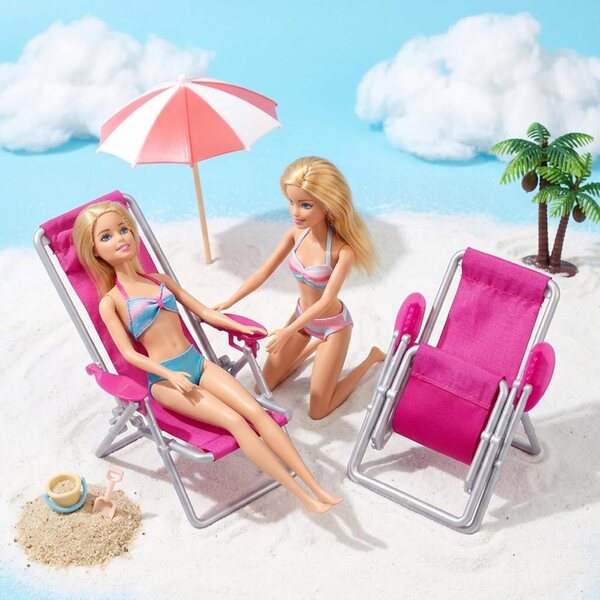 Set mit 2 Miniatur-Klappstühlen für Puppen 12–19 cm Vistnale