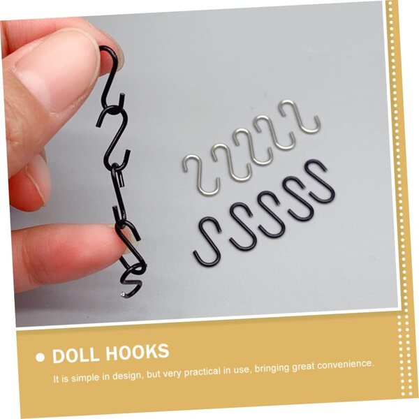 Hemobllo Ganci a S Miniatura per Casa delle Bambole e Giocattoli - 10 Pezzi in Metallo