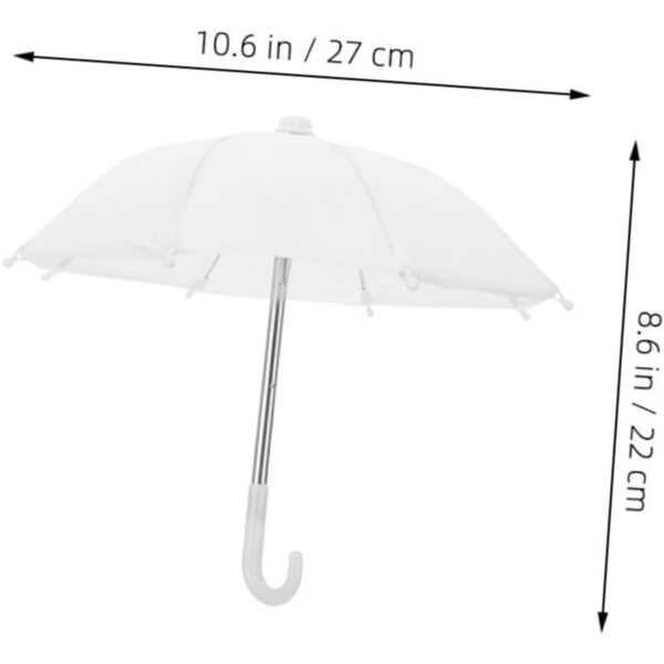Beaupretty Mini-Regenschirme in Weiß und Rosa für Puppenhäuser – Dekorations- und Fotozubehör