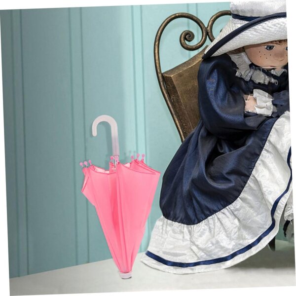 Beaupretty Mini-Regenschirme in Weiß und Rosa für Puppenhäuser – Dekorations- und Fotozubehör