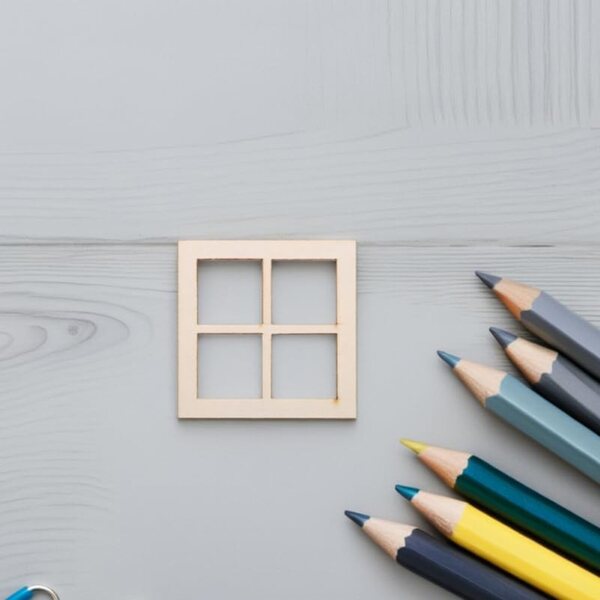 ABOOFAN 24 Mini-Holzfenster für Puppenhäuser und kreative DIY-Projekte