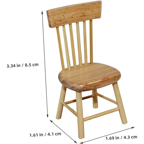 Gatuida Sedie in Legno Miniatura Scala 1:12 per Case delle Bambole e Decorazioni