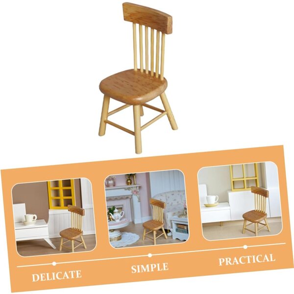 Gatuida Sedie in Legno Miniatura Scala 1:12 per Case delle Bambole e Decorazioni