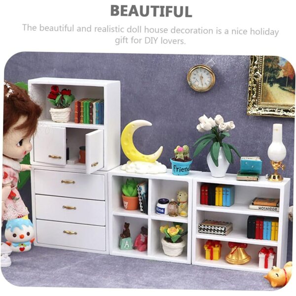 Gatuida Mini Mobile in Legno per Casa delle Bambole, Decorazione Miniatura Realistica