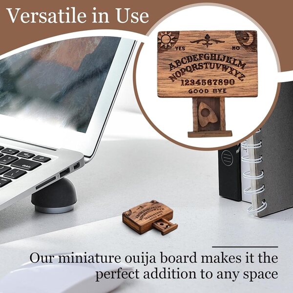 Mini-Ouija-Brett aus Massivholz mit Schublade, Vintage-Spirit-Ornament