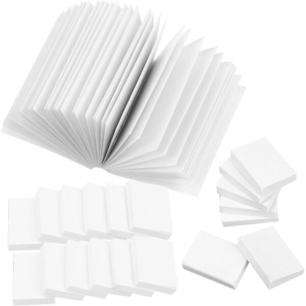 300 Mini Libri per Case delle Bambole - Quaderni Vuoti in Carta bianca 2x1,6 cm
