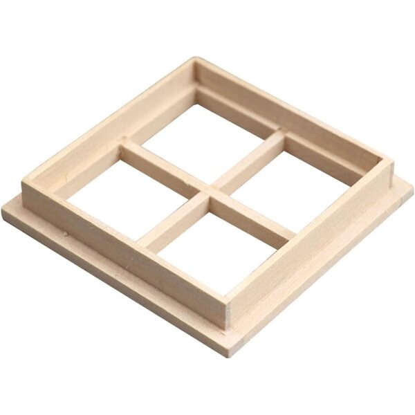 ERINGOGO Mini-Holzfenster für Puppenhaus – realistische und sichere Dekoration