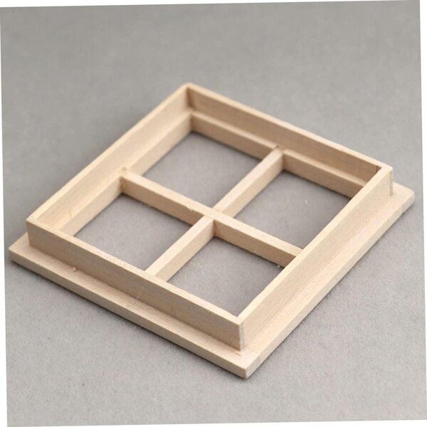 ERINGOGO Mini-Holzfenster für Puppenhaus – realistische und sichere Dekoration