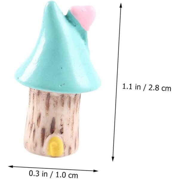 Hemobllo 15 pezzi Decorazioni in Resina per Casa sull'Albero Micro-Paesaggio