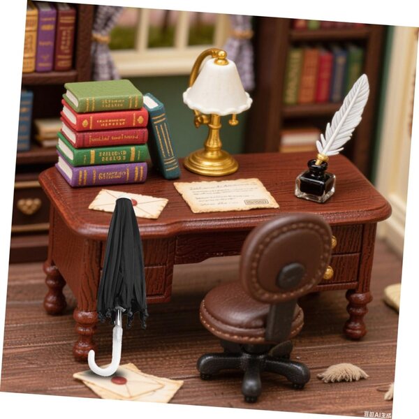 Set 3 Mini Ombrelli per Casa delle Bambole Accessori in Miniatura Decorazioni Resistenti