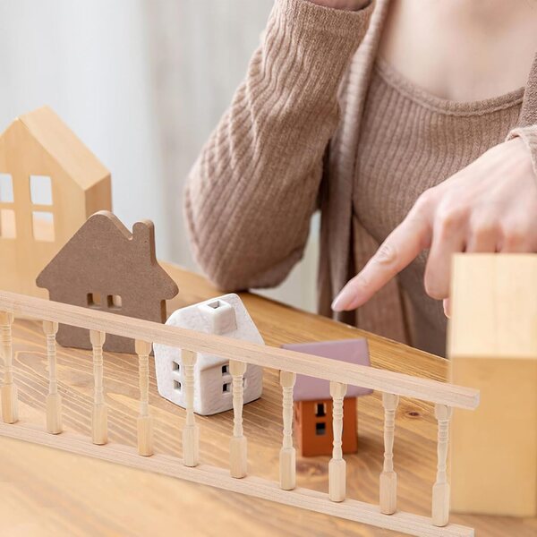 TOYANDONA 4 Holzgeländer im Maßstab 1:12 für Puppenhaus, Miniatur-Dekorationszubehör